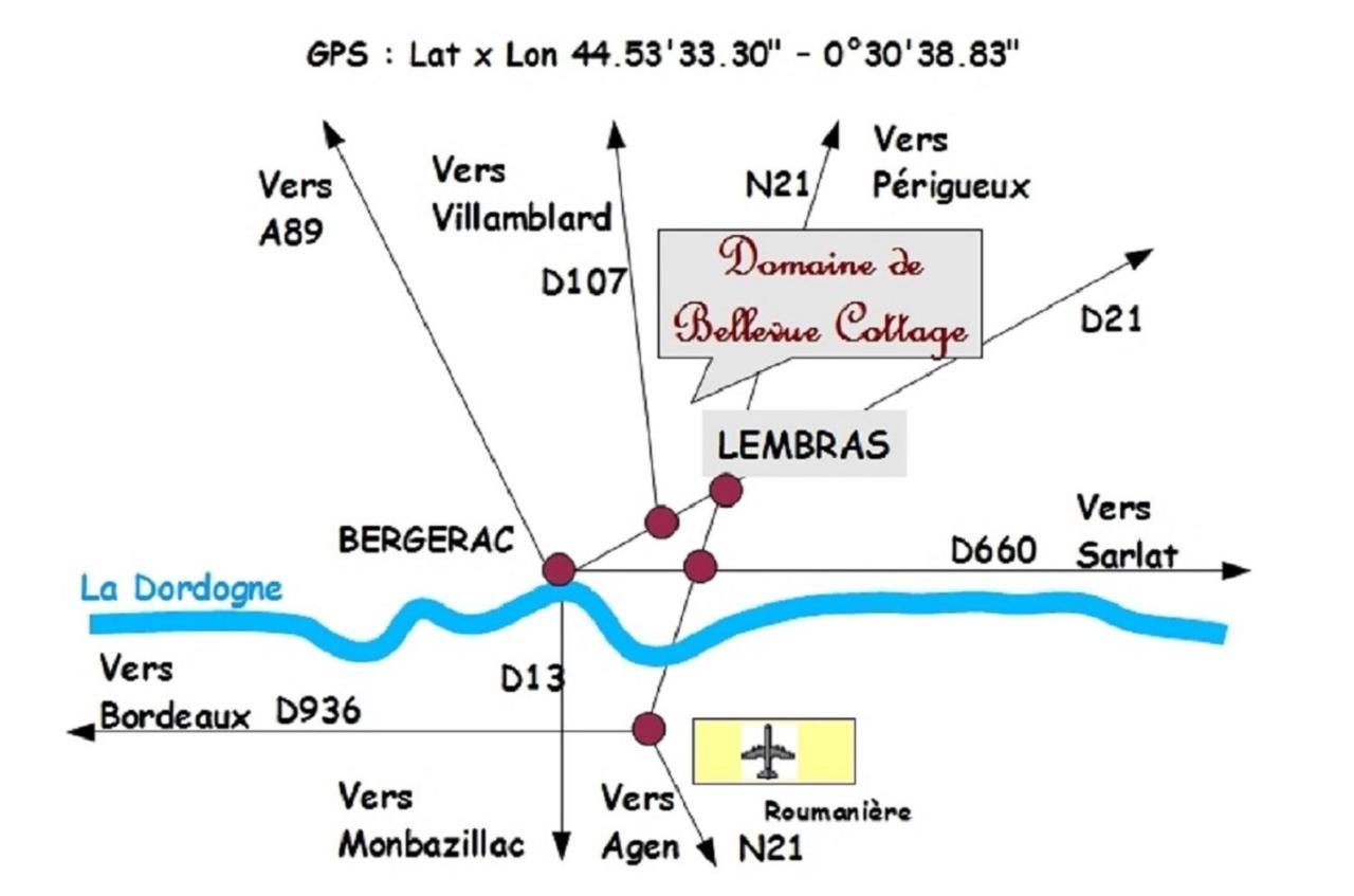 Du Vert & Du Bon Air - Linge Maison Inclus - Parking Prive Gratuit - Centre Ville Bergerac 10Mn - Domaine Bellevue Cottage En Perigord Lembras المظهر الخارجي الصورة